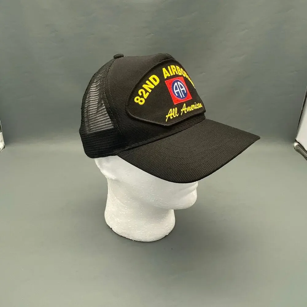 82nd Airborne Hat / U.S. Army Black Baseball Cap One Size
